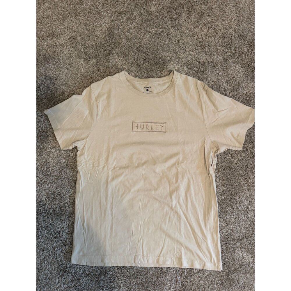 Hurley Men’s Medium Cream Embroidered Logo T-Shirt
